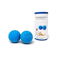 ProStretch RoundChucks Soft Massage Ball Set for Myofascial Release, Plantar Fasciitis, and Targeted Full-Body Deep Tissue Relief of Muscle Knots, Set of 2