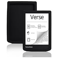 Protective case for e-Book Reader case Used for Pocketbook Verse PB634 Silicone Lightweight 6-inch Pocketbook Verse Pro PB629 Soft Tablet Back Cover Anti Drop (Black)