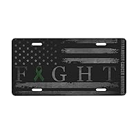 Gallbladder Cancer Warrior Awareness American Flag Personalized Aluminum Front License Plate Customize Your Vehicle's Look 6