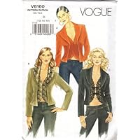 Vogue 8160 Misses Semi-Fitted Jacket and Vest Sewing Pattern Size 12-14-16