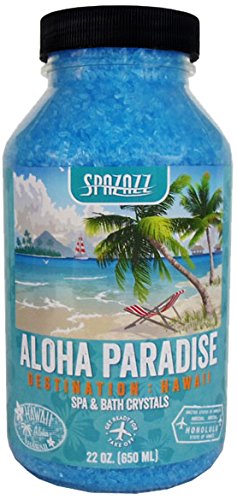 Spazazz SZCH SPZ-303 Hawaii Aloha Paradise Destination Crystals Container, 22 oz. Aromatherapy, 1.3 Pound (Pack of 1), Blue