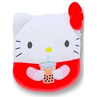 Squishmallows Official Kellytoy Plush Squishy Soft 8 inch Hello Kitty with Boba