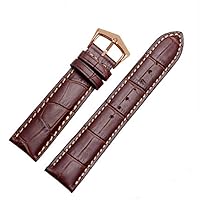 18mm19mm 20mm 21mm Black/Brown Leather Watch band Strap Buckle For Patek Philippe Watch