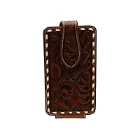 ARIAT Men's Cell Phone Case Tooled Wallet Brown One Size