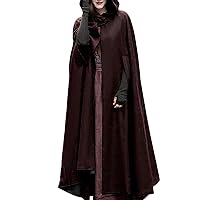 Women's Gothic Full Length Cloak Halloween Character Witch Cape Cosplay Fancy Cloak Harajuku Long Trench Coat