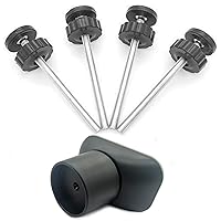 Baby Gate VMAISI Extender Extension - 4 Pack Gate Threaded Spindle Rods Replacement Parts Bundle with Wall Protector for Pressure Mounted Safety Gates for Pet & Dog