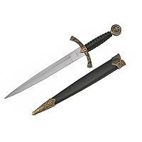 Co H-5928 Medieval Designed Dagger with Knight and Horse on Handle, 14