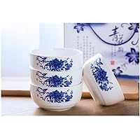 Chinese blue and white porcelain bowls and chopsticks set, selling tableware set, ceramic bowl gift box, opening gift bowl