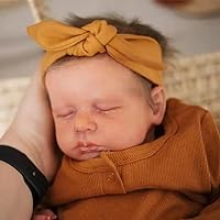Angelbaby 20inch Cute Sleeping Reborn Real Life Baby Dolls Silicone Full Body Lifelike New Born Boy Baby Doll Waterproof Weighted Hand Painted Infant Eyes Closed Reborns Doll Toys