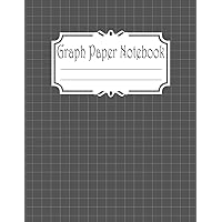 Graph Paper 1/2 inch Notebook (Dark Gray): Grid-lined Graphing Journal for Mathematics, Sketching, and Design | Ideal for Students, Engineers, and Artists | 8.5