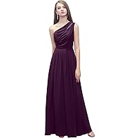 Womens 2023 One Shoulder Formal Evening Dresses Sleeveless Maxi Wedding Party Guest Dress