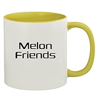 Melon Friends - 11oz Ceramic Colored Inside & Handle Coffee Mug, Yellow