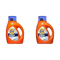 Tide Hygienic Clean Heavy 10X Duty Laundry Detergent Liquid Soap, Original Scent, 37 Fl Oz, 24 Loads, He Compatible (Pack of 2)