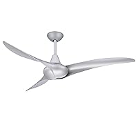 MINKA-AIRE F843-SL Wave 52 Inch 3 Blade Ceiling Fan in Silver Finish