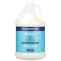Botanicals Kid's 3-in-1 Shampoo, Conditioner & Body Wash, Tear-Free Formula, 100% Vegan & Cruelty-Free, Fragrance-Free, 1 Gallon (128 fl oz) Refill
