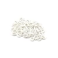 50Pcs/Pack Acrylic Chains Rings with Lobster Clasp Resin Chain Link Connectors for Jewelry Making Accessories,DIY Crafts(Size:16×11mm) (White)