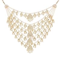 Indian Designer Multi Stand Pearl & Kundan Maharaja Haar Groom Necklace Set for Men (MLP27W) By Indian Collectible