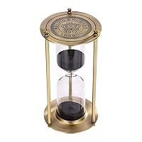 Hourglass 60 Minute Sand Timer, Vintage Brass Sand Clock Stand, Large Metal Sand Watch 60 Min Kelvin Frame DIY Sand Timer by A DOT Collection