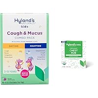 Kids Cough & Mucus Combo Pack, Ages 2-12, 8 Oz & Baby Chest Rub, Organic, 1.76 Oz