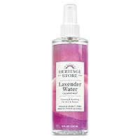 Lavender Water Mist, Face and Body Spray, Pillow Spray, Room Spray, Calms and Balances Skin and Spaces, Soothing Lavender Scent, Made without Parabens, Vegan, Cruelty Free, 8oz