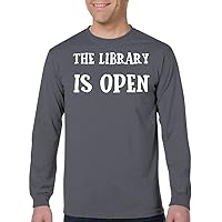 The Library is Open - Men's Adult Long Sleeve T-Shirt