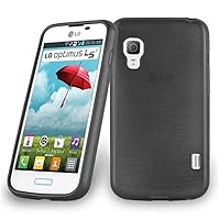 Case Compatible with LG L5 II (2.Gen 2.SIM) in Black - Shockproof and Scratch Resistant TPU Silicone Cover - Ultra Slim Protective Gel Shell Bumper Back Skin