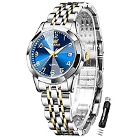 Women's Quartz Easy Read Digital Dial Wrist Watch, blue/white, Simple