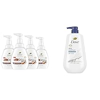 Foaming Hand Wash Coconut & Almond Milk Pack of 4 Protects Skin from Dryness & Body Wash with Pump Deep Moisture For Dry Skin Moisturizing Skin Cleanser