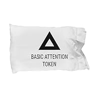 Official Basic Attention Token Cryptocurrency Standard Size White Pillow Case Crypto Miner Blockchain Invest Trade Buy Sell Hold BAT