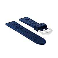 24MM RUBBER WATCH BAND STRAP COMPATIBLE WITH U-BOAT 48MM LUMINOX WATCH BLUE