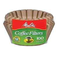 Melitta Basket Coffee Filters Natural Brown Unbleached 100 Count