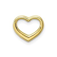10k Gold Mini Floating Love Heart Pendant Necklace High Polish Jewelry Gifts for Women