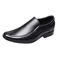 Formal Shoes for Men Slip On Fashion Style Men's Breathable Comfortable Business Slip On Work Dress Shoes Men Wide