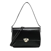 PU Solid Color Fashionable Small Square Shoulder Bag Simple and Versatile Commuting Soft Crossbody Bag Handbag 2024