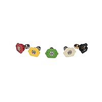 Simpson Cleaning 80146 4500 PSI Universal Pressure Washer Nozzles, 1/4-Inch Quick Connect, Hot- and Cold-Water Compatible, Set of 5