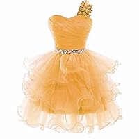 One Shoulder Puffy Homecoming Dress Cocktail Party Prom Dresses
