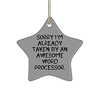 Funny Word processor Gifts, Sorry I'm, Useful Birthday Star Ornament Gifts Idea For Friends, Word processor Gifts From Coworkers, Word processors, Gifts for word processor users, Best word processors,