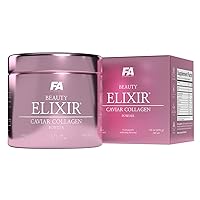 FA Beauty Elixir Caviar Collagen Powder Supplement | Healthy Hair, Skin & Nails | with PEPTAN F, Hyaluronic Acid, Biotin, & Caviar Extract | 30 Servings (Fruit Punch)