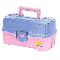 Plano 2-Tray Tackle Box with Dual Top Access, Periwinkle/Pink, One Size (620292)