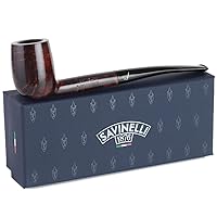 Savinelli Bing's Favorite - Italian Made Briar Pipe, Billiard Style Tobacco Pipes. Hand Crafted Tobacco Pipes for, Classy Gentleman Pipe For Golf Enthusiasts, Smooth Finish