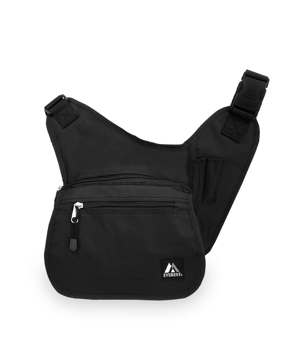 Everest Messenger Bag - Medium, Black, One Size