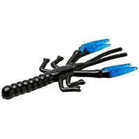 Zoom Bait Lil' Critter Craw Bait-Pack of 12 (Black/Blue Claw, 3.12-Inch), One Size