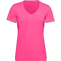 Under Armour Tech Short Sleeve V - Twist, Ladies T Shirt Made of 4-Way Stretch Fabric, Ultra-light & Breathable Running Apparel Women