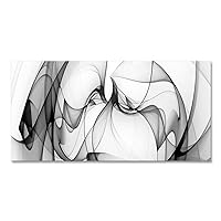 Black and White Abstract Painting Sense of Space Canvas Print Wall Art Contemporary Modern Decor Artwork