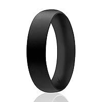 ROQ Silicone Rubber Wedding Ring for Men & Women, Comfort Fit, Men & Women's Wedding Band, Breathable Unisex Rubber Engagement Band, Dome Solid Thin, Multi Packs, Multi Colors