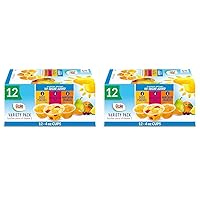 Dole Fruit Bowls No Sugar Added Variety Pack Snacks, Peaches, Mandarin Oranges & Cherry Mixed Fruit, 4oz 12 Cups, Gluten & Dairy Free, Bulk Lunch Snacks for Kids & Adults (Pack of 2)