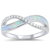 CHOOSE YOUR COLOR Sterling Silver Infinity Ring