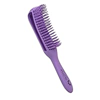 SUTRA Pro Flexi Brush - Detangling, Curved Wide Tooth Comb, Hair Brush for all Hair Types, Non-Slip Rubber Handle, Lavender
