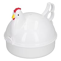 Durable Egg Cooker, 4 Eggs ChickenShaped Heat Resistant Microwave Eggs Boiler for Home Kitchen Accessories