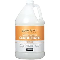Ginger Lily Farms Club & Fitness Moisturizing Conditioner for Dry Hair, 100% Vegan & Cruelty-Free, Citrus Scent, 1 Gallon (128 fl oz) Refill